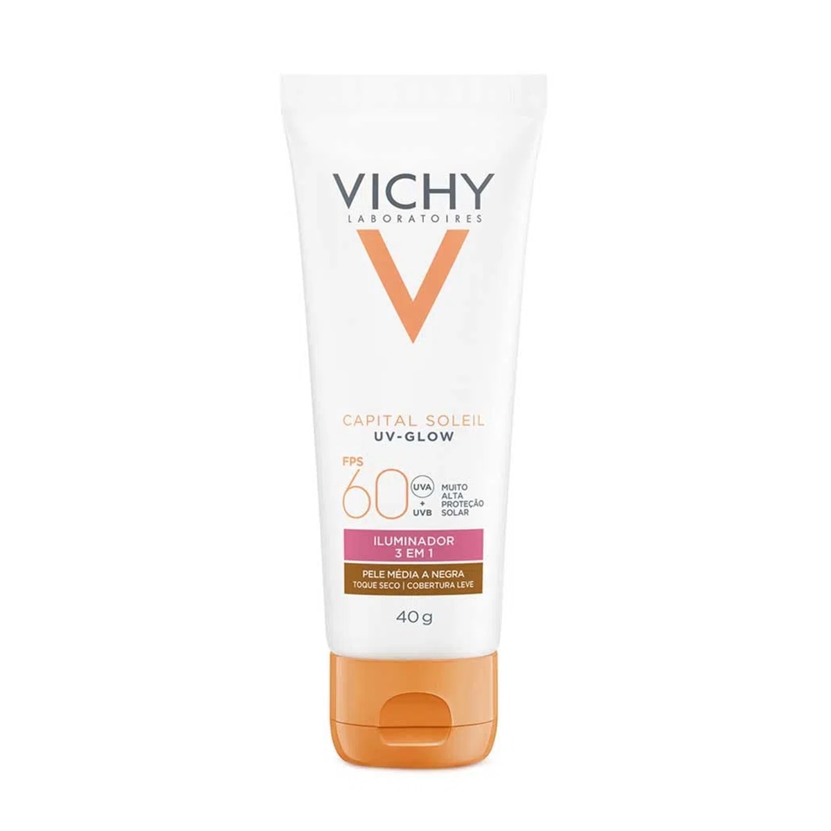 Protetor Solar Facial Vichy Capital Soleil UV-Glow Pele Media a Negra FPS60 40g